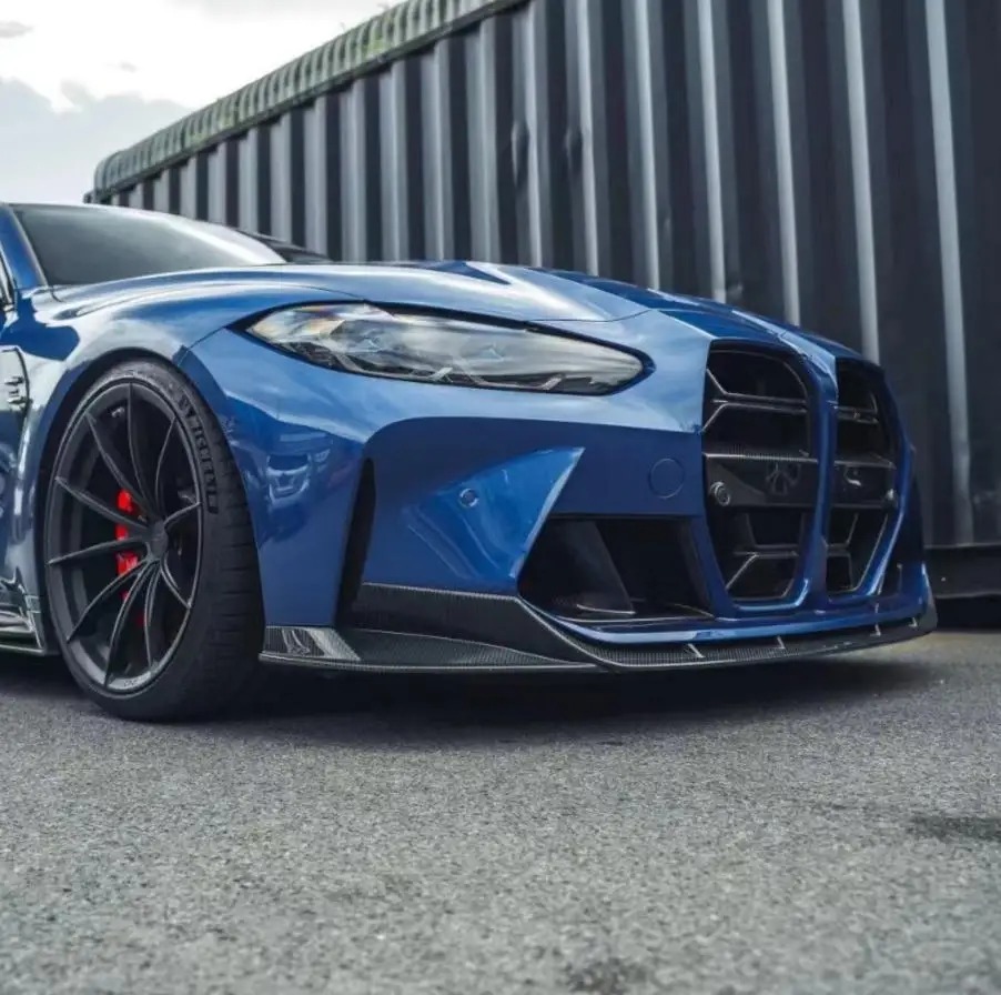 Hot Sale CT Style Dry Carbon Fiber Front Lip for M3 G80 M4 G82 G83 Front  Bumper Lip Car Accessories